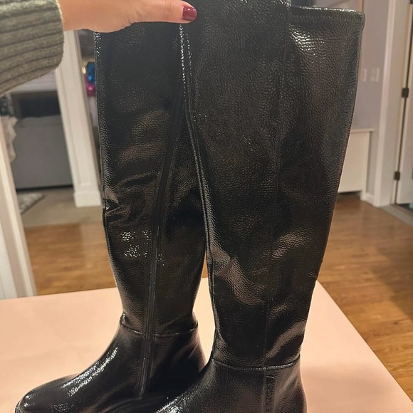 Michael Kors Shoes - Michael Kors Crackled Faux Patent
Leather Boot Black NWOT Size 7